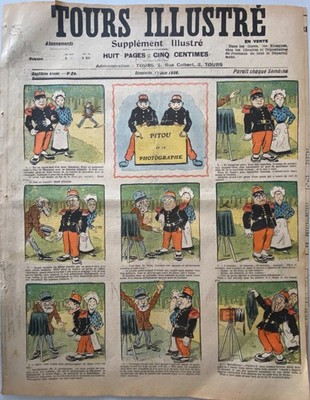 ILLUSTRIERTER TURM 18. JUNI 1906 '' PITOU UND DER FOTOGRAF '' DIE KAFFEETASSE