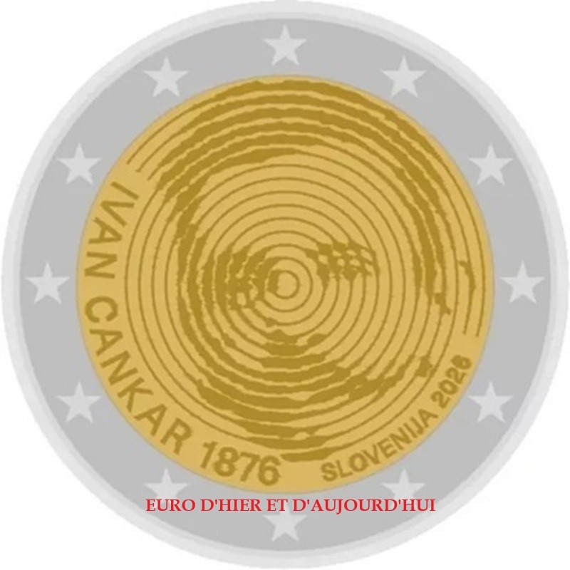 PREVENTE 2 euro commémorative Slovénie 2026 150 ans  naissance de Ivan Cankar