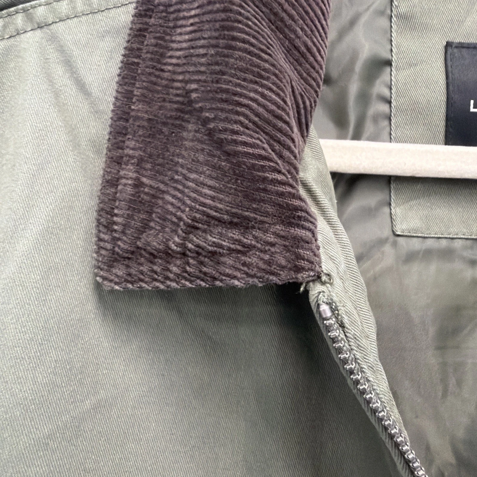 Men's L Green LUCKY BRAND FULL ZIP Bomber Jacket, 3-pockets, BRAND NEW WITH TAGS image 5