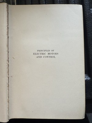 Principles of Electric Motors and Control Systems McGraw Hill, Fox, Hardcover