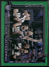 2025-26 Topps #295 Light The Beam!: Kings Have Fun Hooping! Green Rainbow #/99