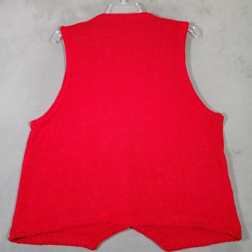 Gilet Maglione Vintage Victoria Donna Vacanze 2X Rosso Ricamato Schiaccianoci Natale - Foto 9 di 9