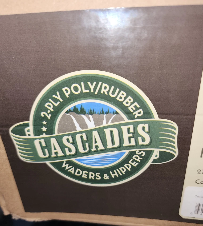 Frogg Toggs Cascades 2-ply Poly/Rubber Cleated Bootfoot Chest Wader Men's Sz 9  - Image 2 of 4