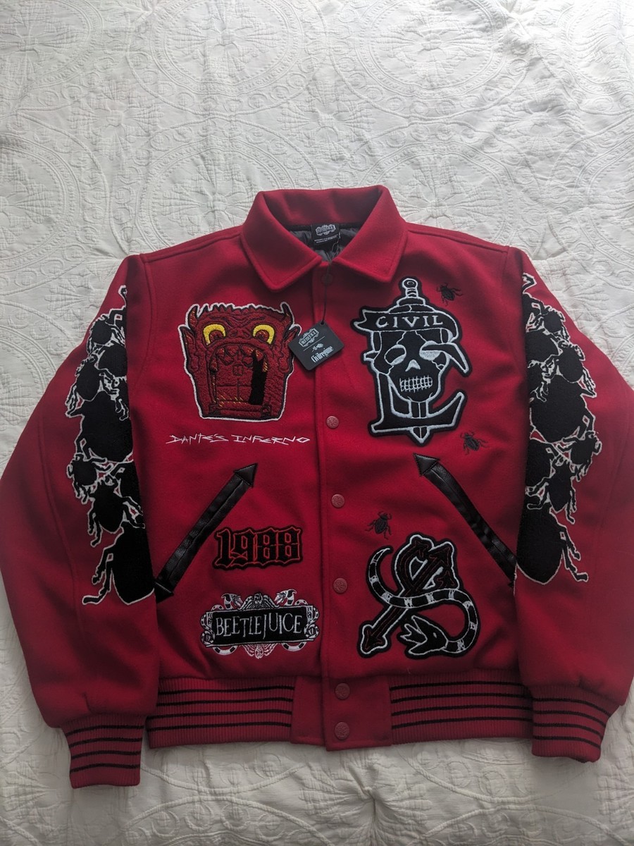 Civil Regime X Beetlejuice Collab Varsity Jacket - New With Tags