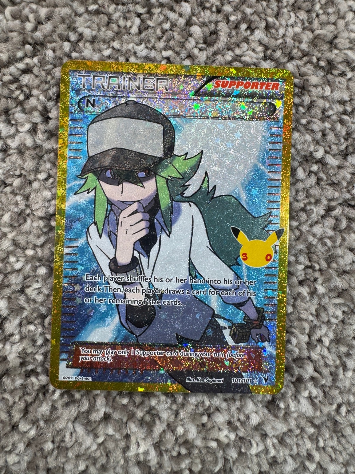 Pokemon N Full Art Trainer Noble Victories 101/101 Classic Collection Gold MINT