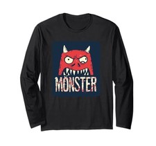 Funny angry red monster costume. Long sleeve t-shirtfrom JP