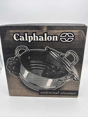 Calphalon Stainless Steel Steamer Insert & Cover 8.5  Open Box New FREE SHIPPING