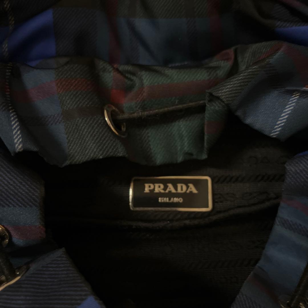 PRADA checkered pattern backpack from japan - image 4