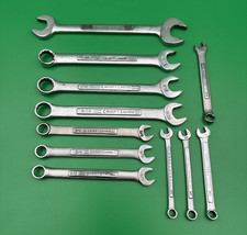 Craftsman 11 Piece Assorted Wrench Lot Sae Combination Box Open End Usa
