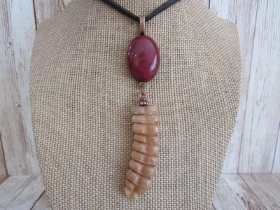 Rattlesnake Rattle Pendant Snake Necklace Dragon Vein Agate Bone Jewelry N6086