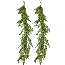 Afloral Norfolk Pine Real Touch Christmas Garland 60” Faux Holiday Greenery
