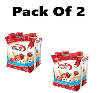 Premier Protein Shake, Strawberries & Cream, 30g Protein, 11 fl oz, 8 ct - Image 1 of 4