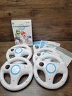 Mario Kart Wii Game with 4 OEM Steering Wheels Bundle