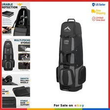 Soft-Sided Golf Travel Bag 900D Oxford Rolling Wheels 51 Inch Water Resistant