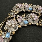 Vintage Eye Candy LA Sloane Crystal Flower Collar Statement Necklace Gold Tone — photo 9
