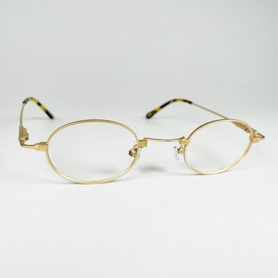 UNBEKANNTE Brille MATT GOLD OVAL Brillengestell MOD: ABGERIEBEN