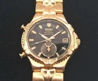 RARE Salesman Sample VTG Seiko Chronograph Quartz Sports 100 Gold Tone