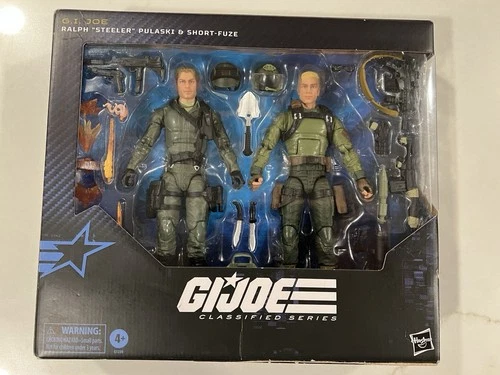 G.I. JOE CLASSIFIED SERIES #181, RALPH “STEELER” PULASKI & SHORT-FUZE 2-PACK NEW