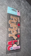 Jolee's Boutique PUPPY LOVE DOG BONE Title Phrase Sticker Scrapbooking 2009