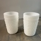 Beautiful Vintage Hobnail Milk Glass Cup Juice Water Drink 4.25" Tall 3" Wide