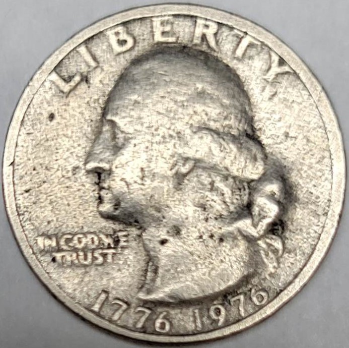 ルルウィルビー　アンサンブル 1776-1976 US Bicentennial Quarter PONYTAIL OBV ERRORS & FLAMES on