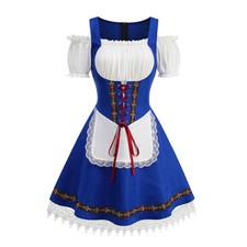 Light Blue Oktoberfest Dirndl Dress Costume German Traditional Outfit New