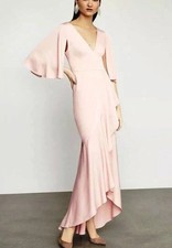Nwot BCBGMaxazria Split Sleeve Ruffle Gown Dress Size 4