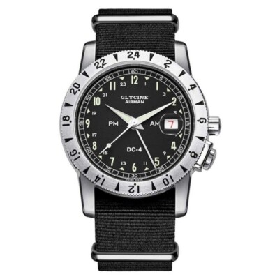 Glycine Airman DC-4 GMT GL0071 Tripple Time Zone Swiss