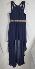 Honey and Rosie Navy Dress Short Front / long back Dances, Prom Bling Party