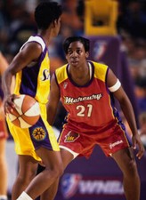 Umeki Webb Forward and Guard for the Phoenix Mercury keeps her eye- Old Photo 1