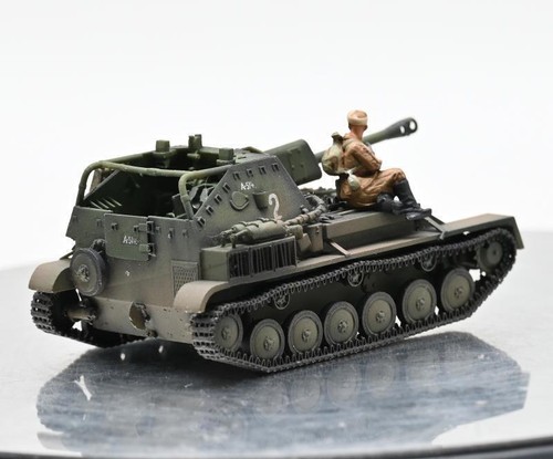 Modellino carro armato nuovo 1/72 sovietico SU-76 semovente rifinito con 1 sodier - Foto 4 di 6