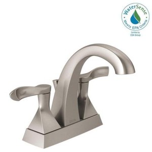 Delta Everly 4 In Centerset 2 Handle Bathroom Faucet Spotshield Stock Photo