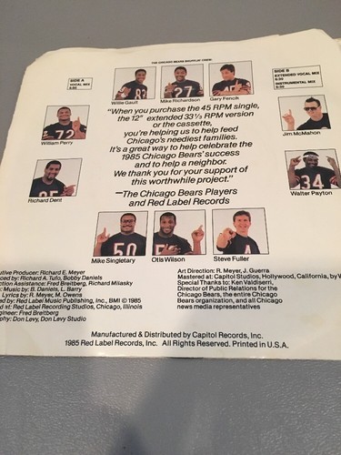 Chicago Bears Super bowl 20 - Picture 4 of 12