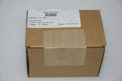 NICHOLSON AHV33 AHV-B1C9A THERMOSTATIC STEAM TRAP TYPE A 1/2'' NPT NEW