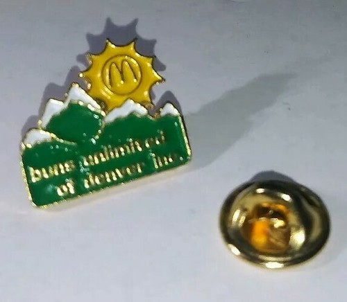 Vintage McDonalds Buns Unlimited Denver inc. Snow Sunrise Fastfood Employee Pin
