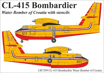 UpRise Decals UR7299 - DECAL CL-415 Bombardier Water Bomber of Croatia 1/72