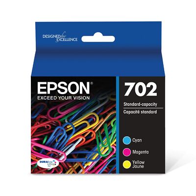 Epson 702 DURABrite Ultra Multi Pack Color Ink Cartridges for WF Printers
