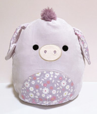 Squishmallows 2023 Easter Squad B 12" Delzi the Floral Belly Donkey Plush Doll