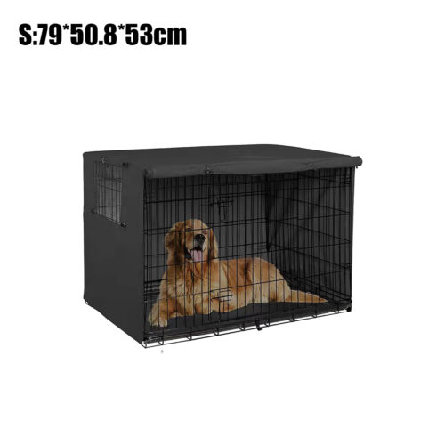 4 Sizes Pet Dog Cage Cover Waterproof Heavy Duty Durable Puppy Cat Crate Cover - Picture 13 of 20