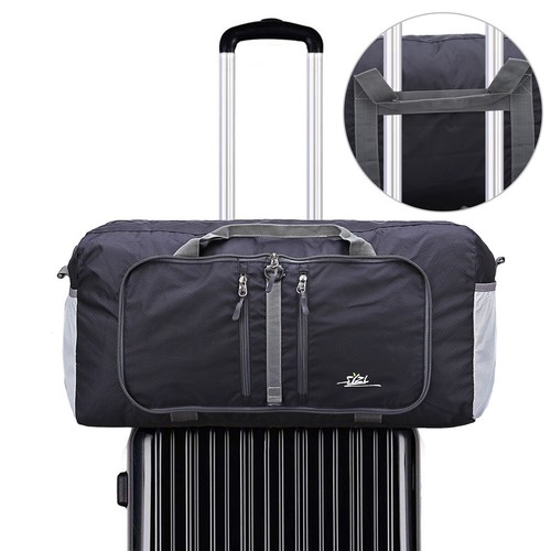 Travel Foldable Duffel Bag Carry-ALL for Women & Men, with Big Capacity (Gray) - Picture 6 of 6