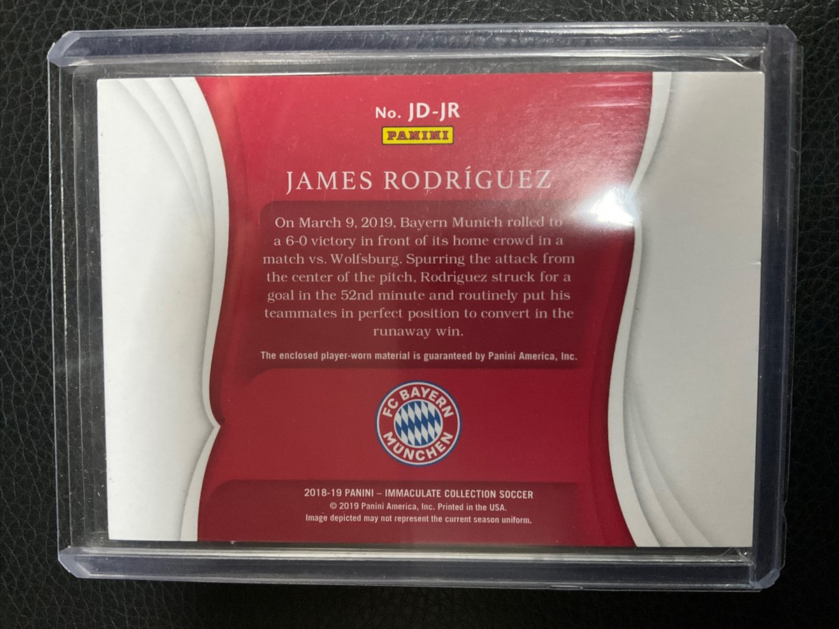 2018-19 Panini Immaculate James Rodriguez 1/50 Dual Game Used 