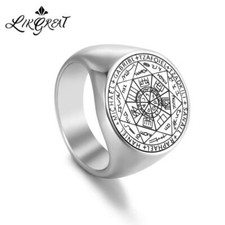 Anello Vichingo Sigillo dei Sette Arcangeli Anello Segreto dell'Universo Anelli per Uomo