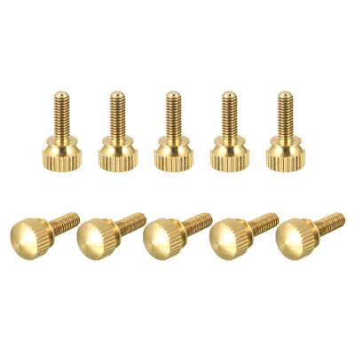 10Stk Rändel Schrauben M4x12mm Messing Schulter Stufengriffknöpfe Befestigung