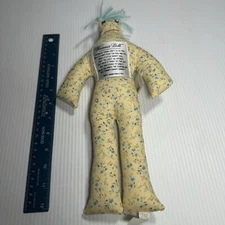 Dammit Doll 12" Stress Reliever Floral Blue/Yellow Colors Dammit Doll Blue Hair