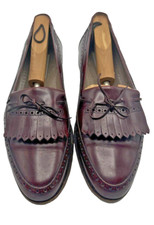 Bally Men's Shoes US 9 1/2 D Brownish Red w/Shoe Tree w/ Shoe Bags Italy Leather