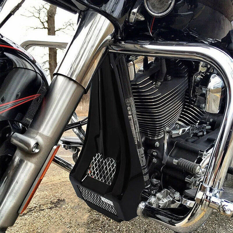 Carenado negro vivo barbilla alerón cuchara nuevo ajuste para Harley Road King Street Glide Foto 4 de 4