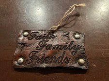 Hanging Religious Sign Faith Friends