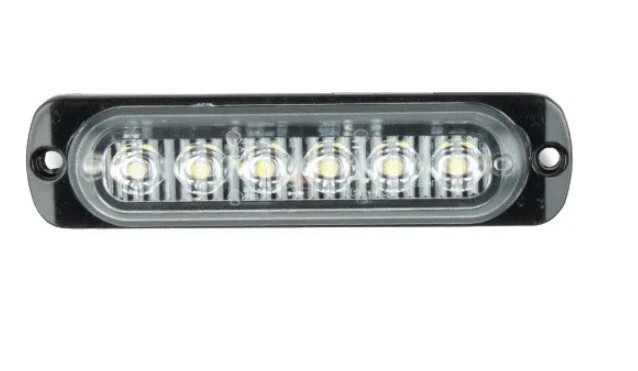 4x Luci ingombro Lampeggianti 6Led Bianco Posizione Luci Soccorso Autocarri - Immagine 4 di 4