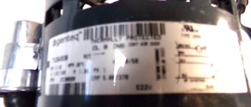 GENTEQ 1/10 HP 1075RPM 115/100V 1.30A PH 1 MOTOR - Picture 3 of 3