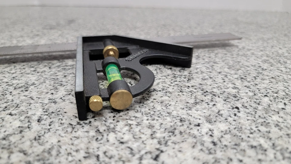 Herramienta Swanson 12 pulgadas combo cuadrado (acero inoxidable) inglete cuadrado, prueba cuadrado a-x Foto 3 de 4